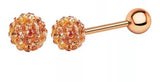 Titanium Rose Gold Earrings, Ball Back Screw on Studs Pair, Hypoallergenic