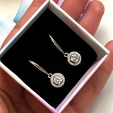 Diamond Hoop Earrings 1ct Diamond Earrings, Diamonds set in 925 Silver
