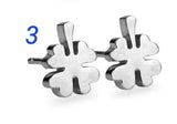 Titanium Silver Earrings Push Back Studs Pair, Hypoallergenic