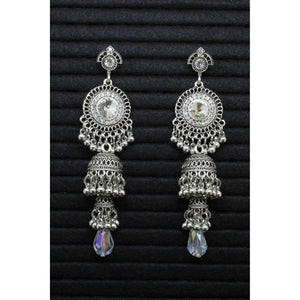 Indian Earrings, Long Hanging Jhumka Earrings, Indian Jewelry