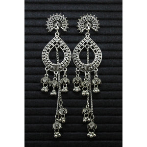 Indian Earrings, Long Hanging Jhumka Earrings, Indian Jewelry