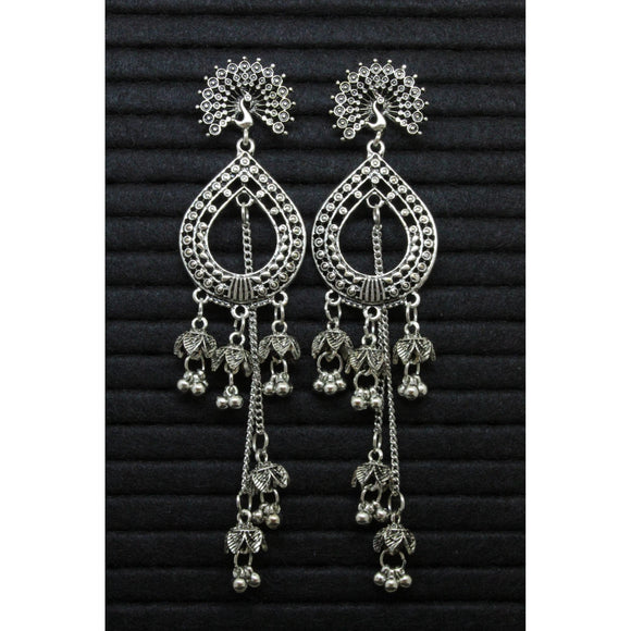 Indian Earrings, Long Hanging Jhumka Earrings, Indian Jewelry