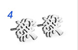 Titanium Silver Earrings Push Back Studs Pair, Hypoallergenic