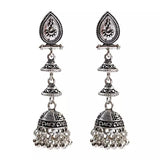 Indian Earrings, Long Hanging Jhumka Earrings, Indian Jewelry