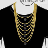 18k Gold Titanium Herringbone Chain