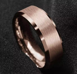 Titanium Rose Gold Ring, Rose Gold Titanium Ring, Titanium Band
