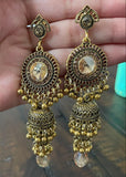 Indian Earrings, Long Hanging Jhumka Earrings, Indian Jewelry