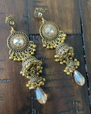 Indian Earrings, Long Hanging Jhumka Earrings, Indian Jewelry