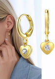 14k Gold Snap Back Hoop Earring Pair, Hypoallergenic