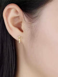 Titanium Gold Earrings, Gold Studs, Earrings, Gold Push Back Earrings