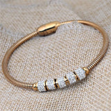 24k Rose Gold Titanium Magnetic Bracelet Bangle, Gold Bangles