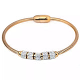 24k Rose Gold Titanium Magnetic Bracelet Bangle, Gold Bangles