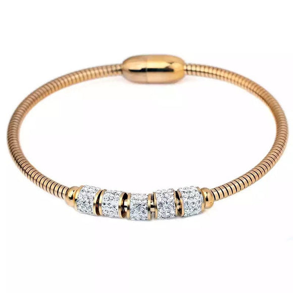 24k Gold Titanium Magnetic Bracelet Bangle, Gold Bangles