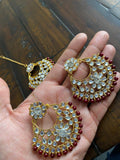 Indian Earrings, Tikka and Earrings Set, Indian Jewelry